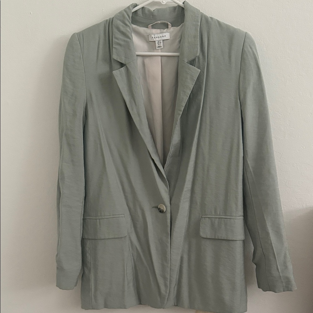 Topshop Sage Green Women's Blazer